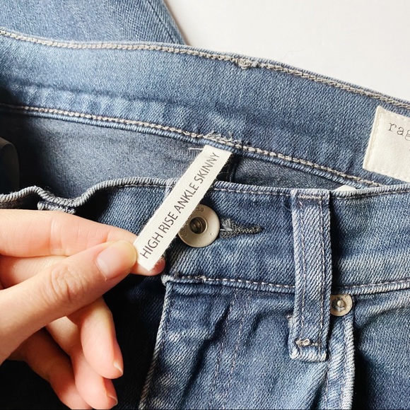 Rag & Bone Alec High Rise Ankle Skinny Jeans 25 - Picture 3 of 6